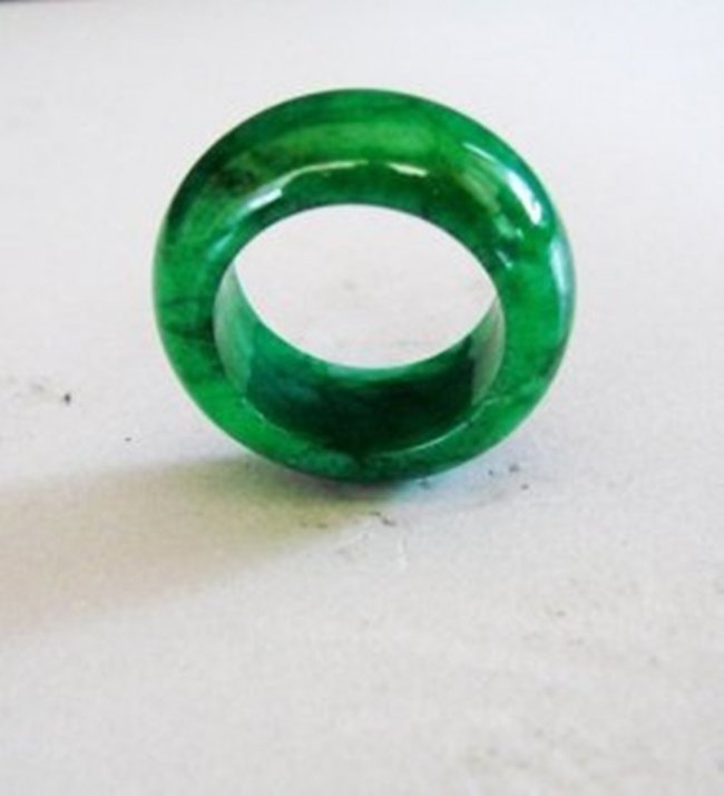 Natural Jadeite Jade Ring Grade A Size: 8 (1 of 2)