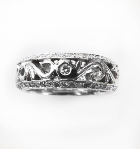 Men Diamond-Eternity Ring 1.63Ct 14k W/g (1 of 5)