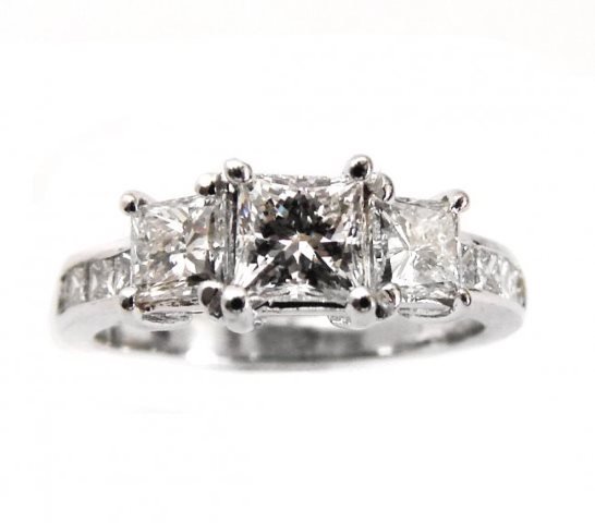Engagement Diamond Ring 1.65 Ct 14k W/G (1 of 3)