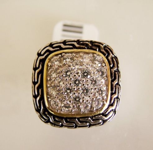 Creation Diamonds Ring .65Ct 18k W-B-Y/g Overlay (1 of 4)