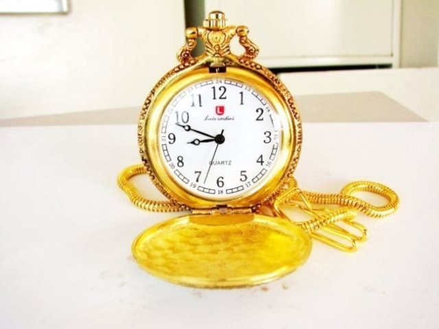 Pocket Watch 'L' Luis Cardini 18k Y/g Overlay (1 of 3)