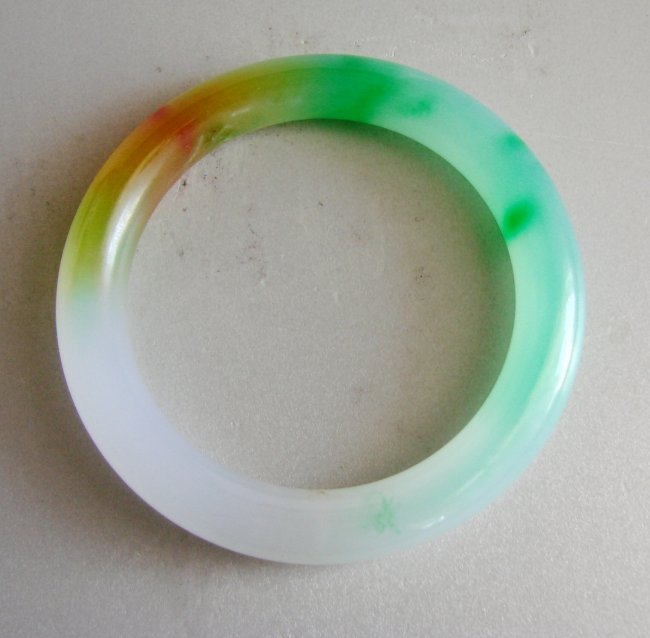 Natural Jadeite Jade Bangle Grade A Size: 8 (1 of 4)