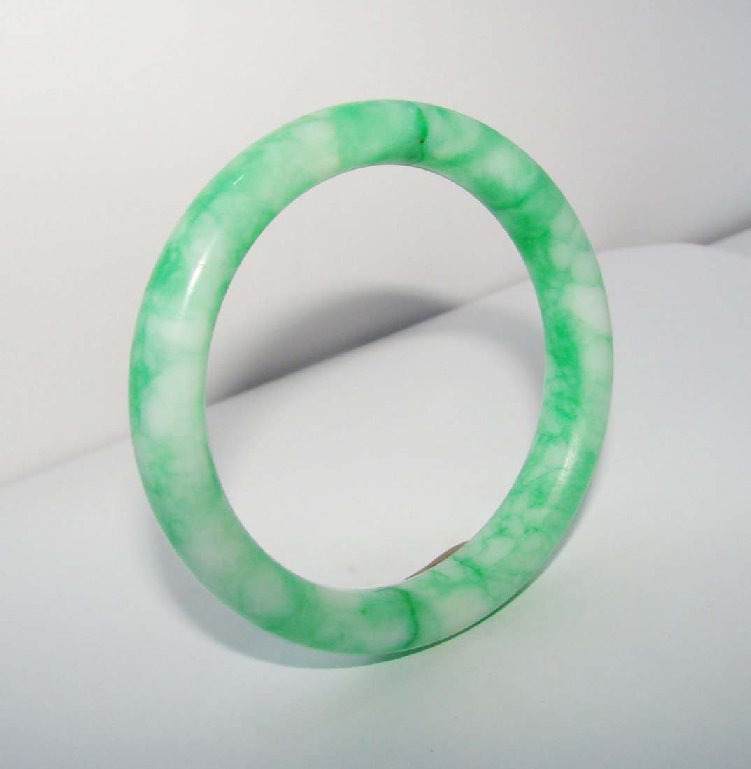 Natural Jadeite Jade Bangle Grade: A Size:7.75 (1 of 3)