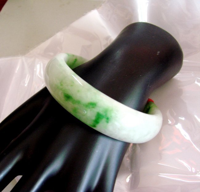 Natural Chinese Jadeite Jade Bangle Crade A Size: 7 (1 of 5)