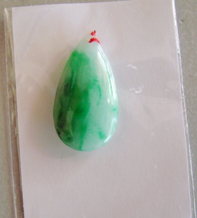 Natural Jadeite Jade Pear Shape Pendant Grade A (1 of 3)