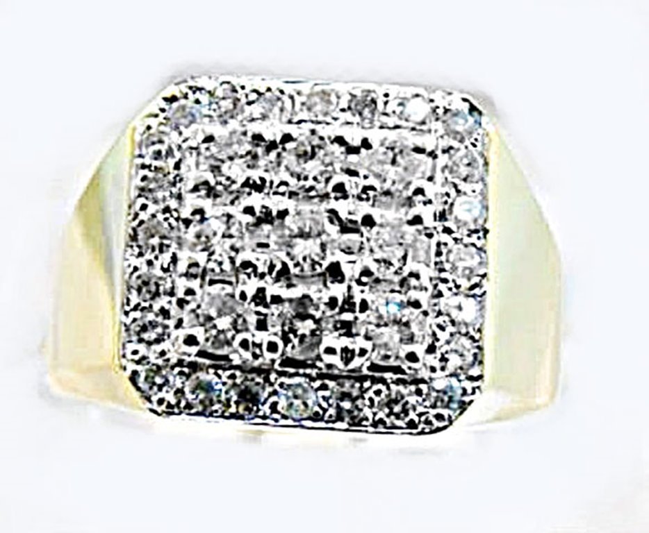 Man's Diamond Ring 1.70Ct  14k Yellow Gold (1 of 4)