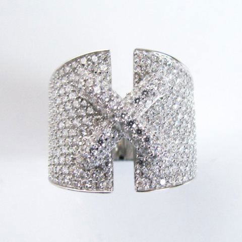 Creation Diamond  Ring 3.20Ct18k W /g Over (1 of 4)