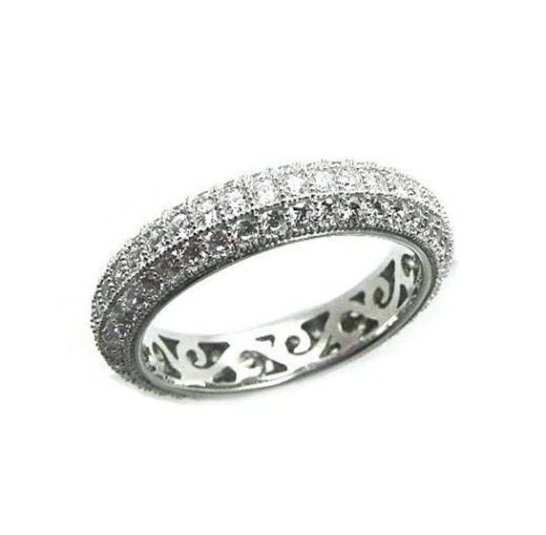 Creation Diamond Eternity Ring 2.00Ct 18k W/g Over (1 of 4)