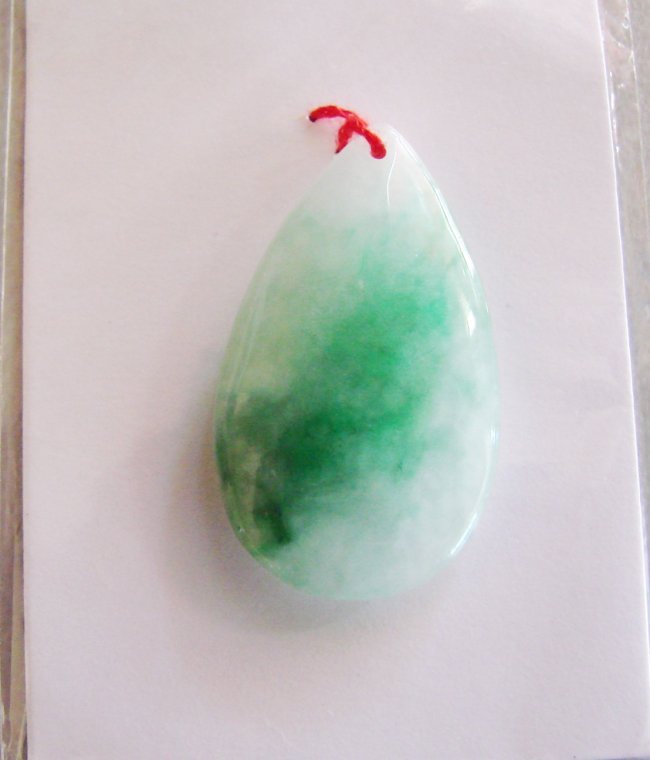 Natural Jadeite Jade Pear Shape Pendant Grade A (1 of 2)