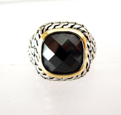 Men Ring Creation Diamonds 9.20Ct 18k W/Y/g Overlay (1 of 5)