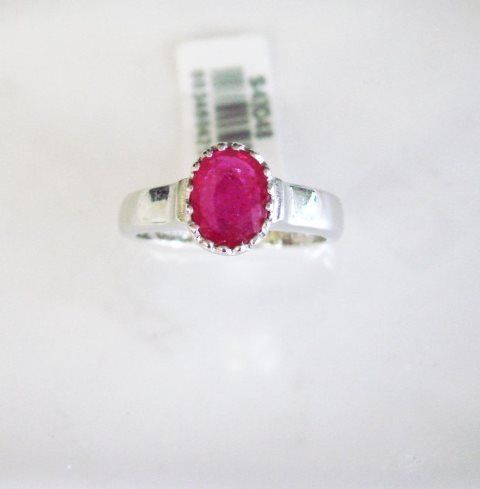 Anniversary Solitaire Ruby Ring 2.35Ct 18k W/g Overlay (1 of 4)
