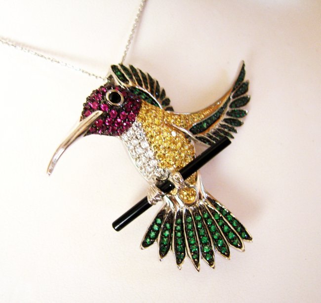 Creation, Dia/Multi-Color Brooch 45.11Ct 18k W/g (1 of 3)