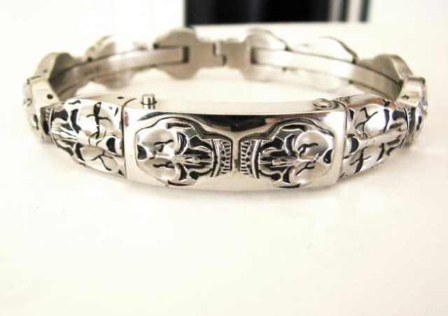 Men Bangle Stainless Steel Design Fleur De Li (1 of 3)
