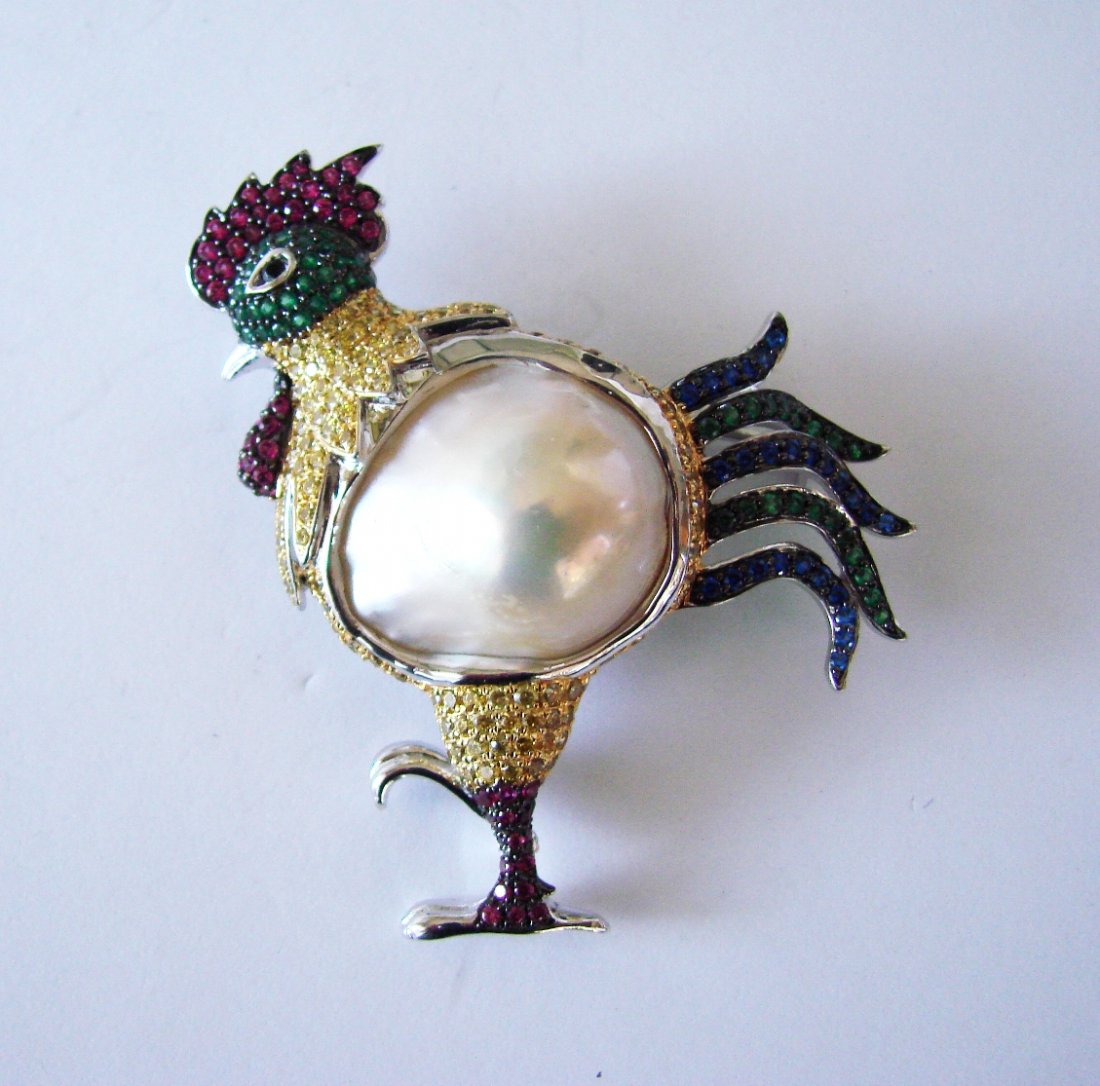 South Sea Pearl Baroque Creation Diamond 10.27Ct18k W/g (1 of 5)