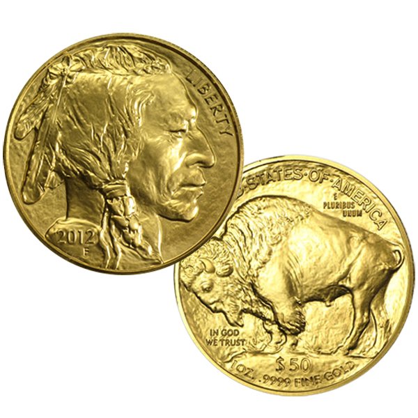 2012 1 Oz BU 24k Gold American Buffalo: Brand New 2012 Gold American Buffalo Bullion Coin by The United States Mint. The Gold Buffalo Coin Has a Legal Tender Value of $50 and Contains 1 Oz of 24-Karat (.9999 Pure) Gold. Comes in Brilliant U