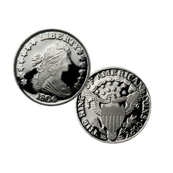 1 Oz 1804 Silver Dollar Design - Silver Round .999 Fine: 1 Oz 1804 Silver Dollar Design - Silver Round .999 Fine. Made in USA.