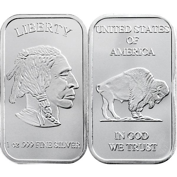 2012 1 Oz Buffalo Design Silver Bar .999 Fine: 2012 1 Oz Buffalo Design Silver Bar .999 Fine. Made in USA.