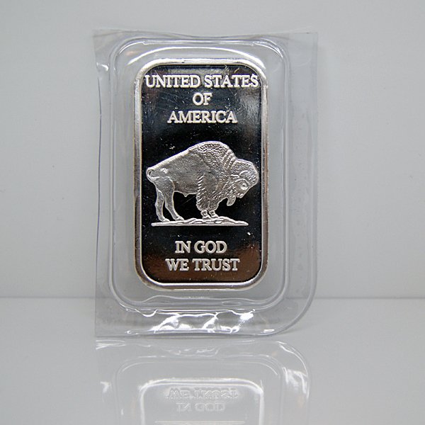 2012 1 Oz Buffalo Design Silver Bar .999 Fine: 2012 1 Oz Buffalo Design Silver Bar .999 Fine. Made in USA.