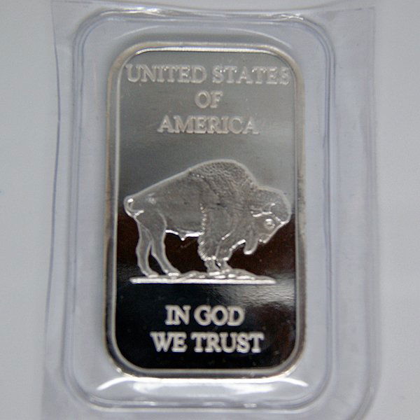 2012 1 Oz Buffalo Design Silver Bar .999 Fine: 2012 1 Oz Buffalo Design Silver Bar .999 Fine. Made in USA.