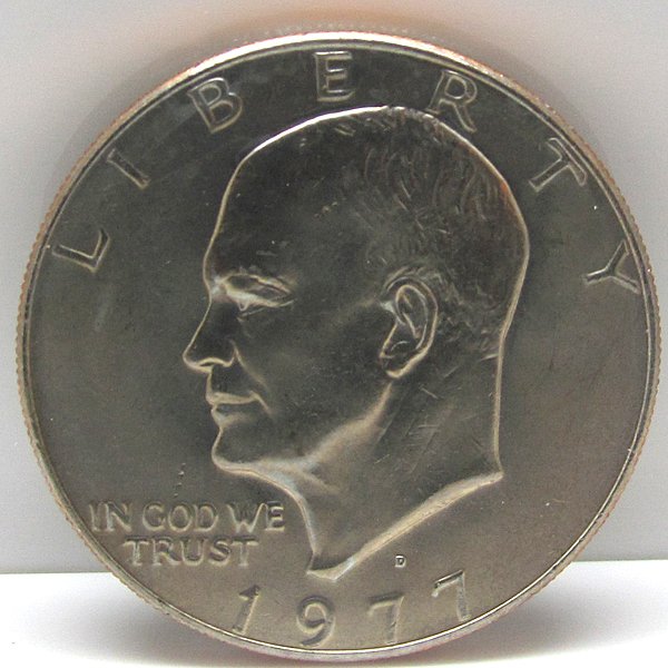 1977-D Eisenhower Ike Dollar Clad Uncirculated: 1977-D Eisenhower Ike Dollar Clad Uncirculated.