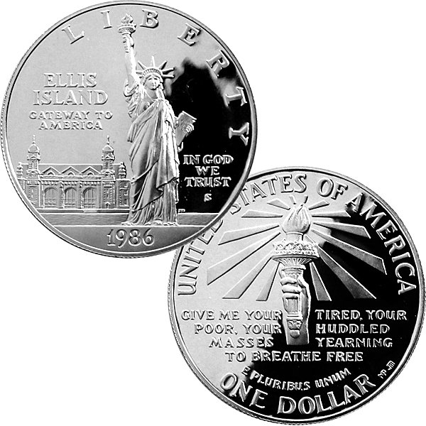 1986-S Statue Of Liberty Proof Silver Dollar: 1986-S Statue Of Liberty Proof Silver Dollar
