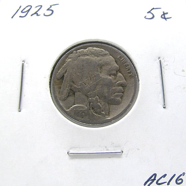 1925 Buffalo Nickel #AC16: 1925 Buffalo Nickel #AC16