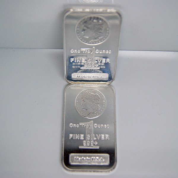 2-Bar Set: Morgan Design .999 Silver Bars: 2-Bar Set Includes: 1 Oz Morgan Design .999 Fine Silver Bars. Made in USA.