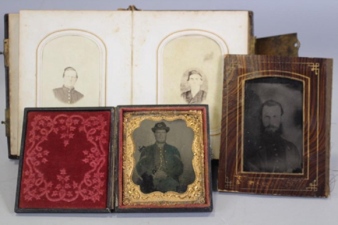 CDV Photo Album w/6 Soldiers & Soldiers Dag & Tintype (1 of 10)