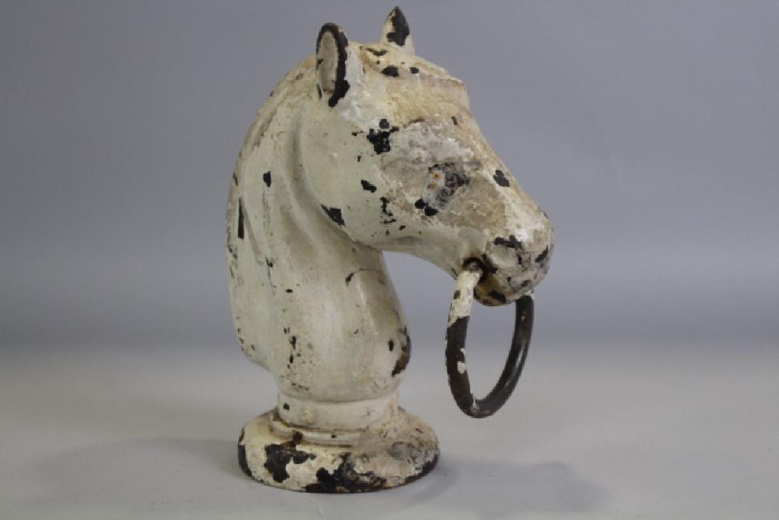 19th C Victorian Horse Head Hitching Post (1 of 1)