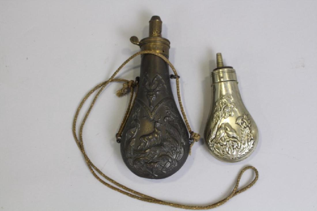 Embossed Copper Powder Horn & Silver Powder Horn (1 of 1)