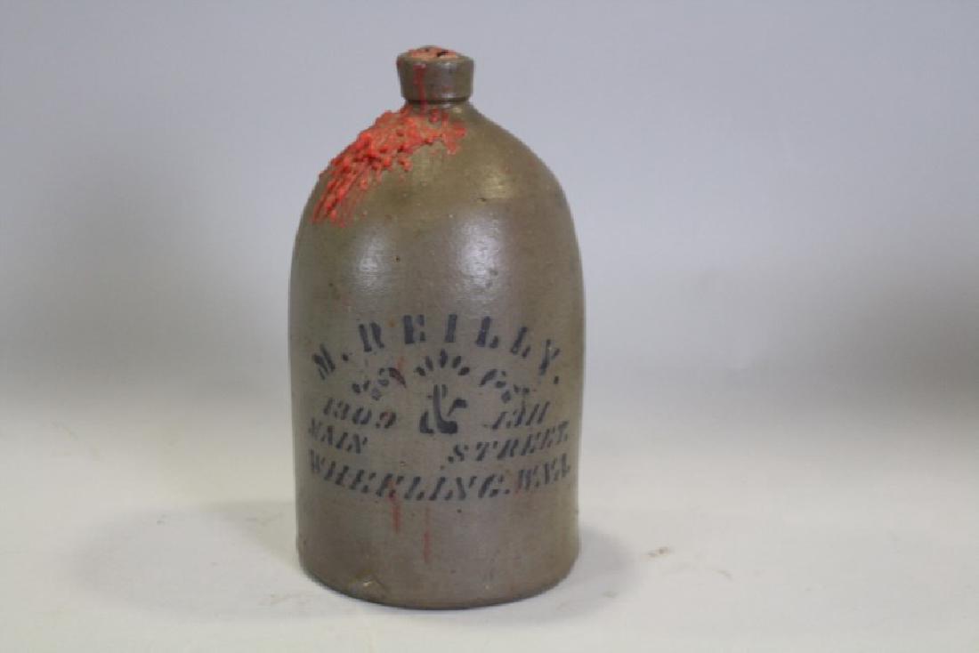 M. Reilly Stoneware Jug Wheeling, W.  Va. (1 of 1)