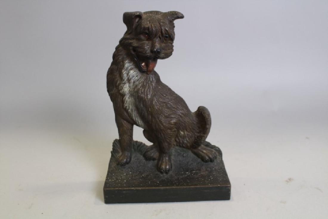 Bradley Hubbard Cast Iron Cairn Terrier Dog Door Stop Oct 29