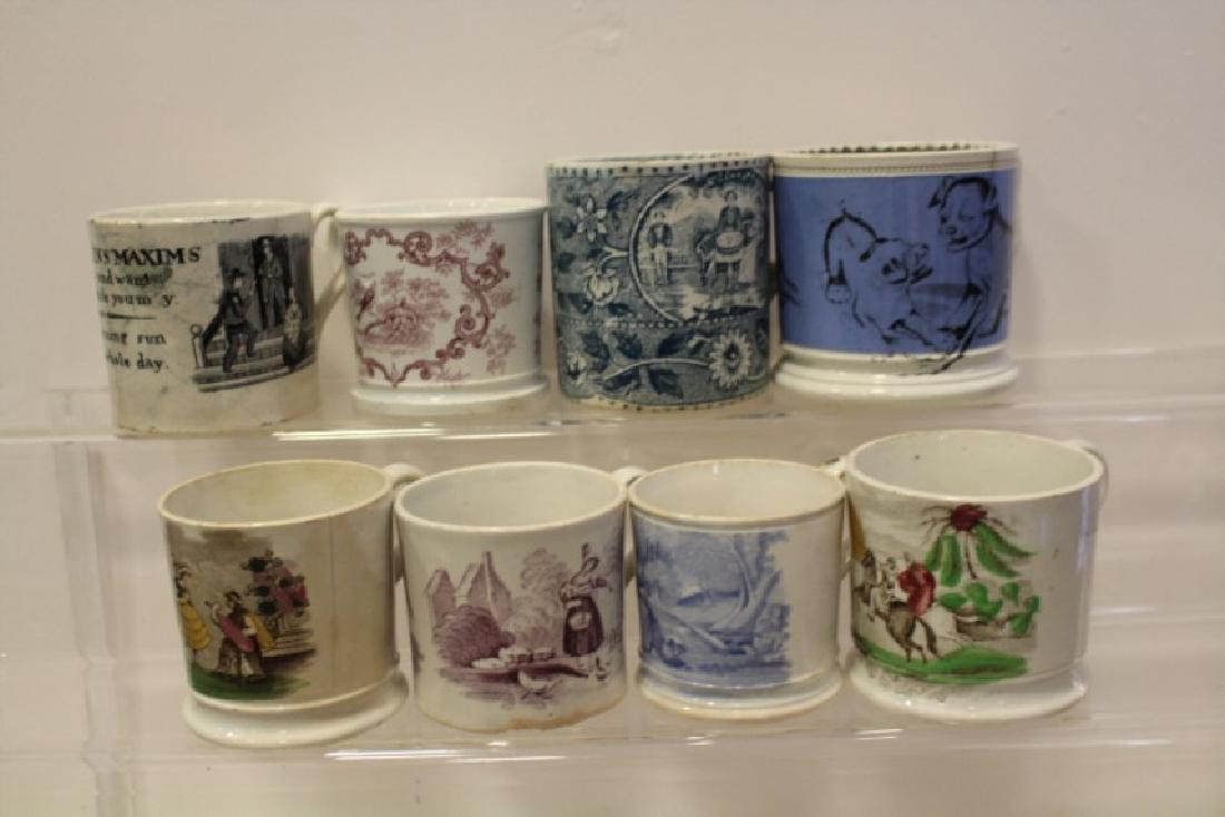 19th C Victorian Children's Staffordshire Mugs - Lot of (1 of 1)