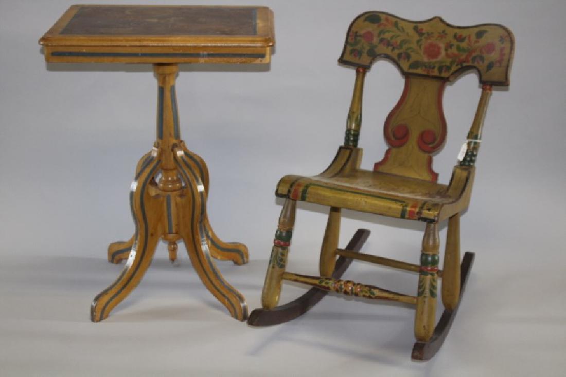 Cottage Painted Table & Rocker (1 of 1)