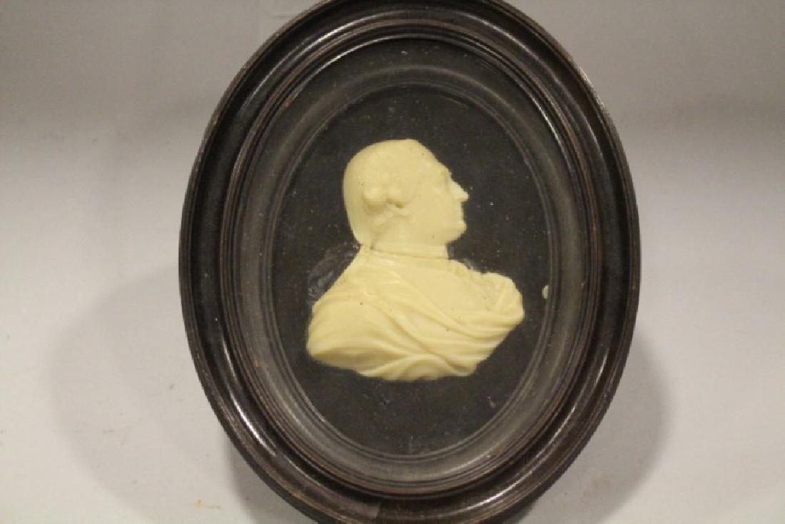 18th Century Actor David Garrick Wax Profile / Bust (1 of 1)