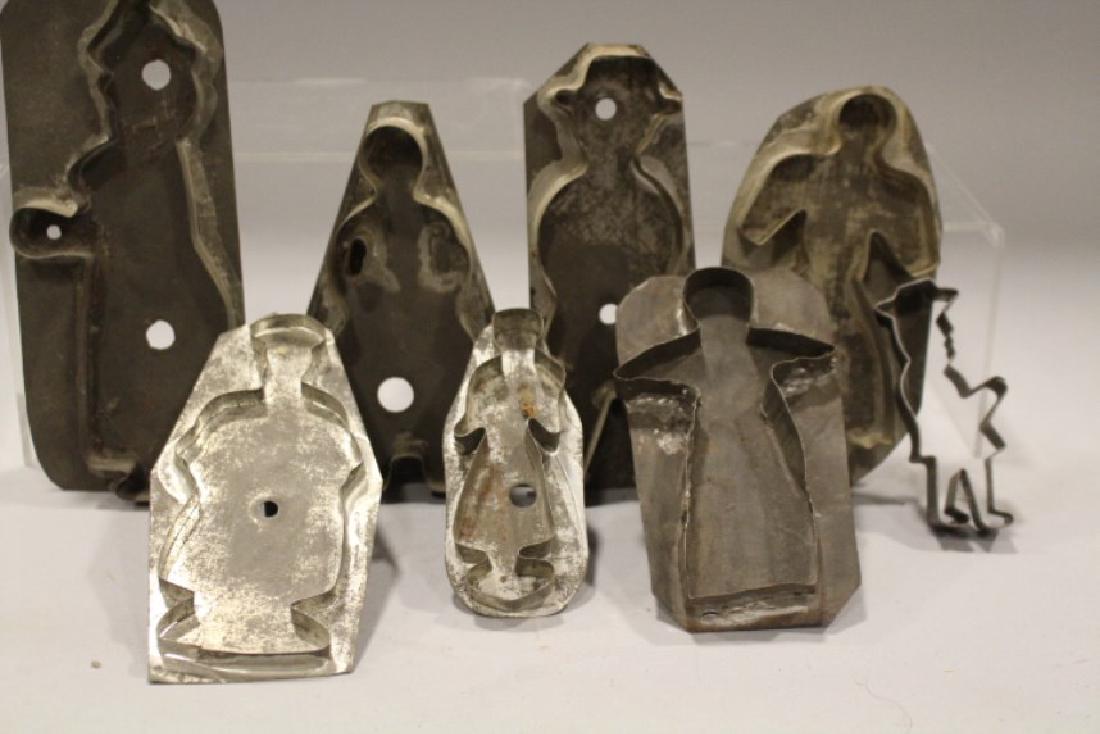 8 Tin Cookie Cutters Early 20th C - People Forms (1 of 1)
