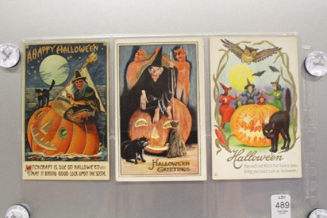 Lot of 3 Early 20th C Halloween Postcards (1 of 2)