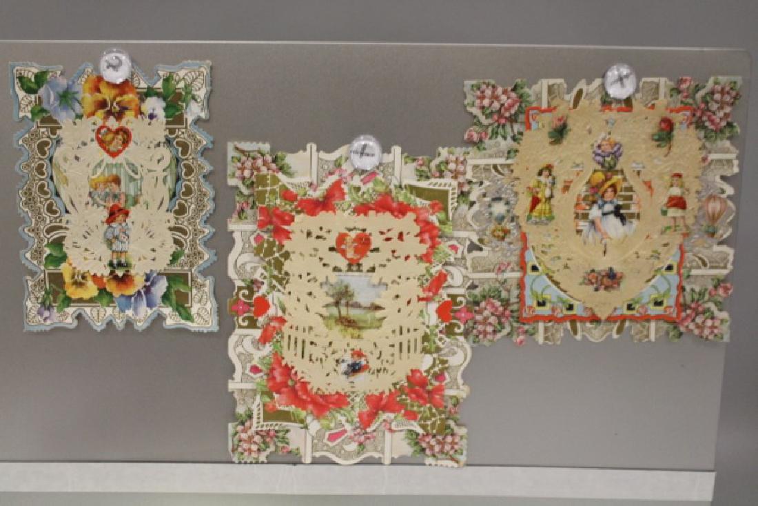 Lot of 3 Large Whitney Lace Valentines (1 of 1)