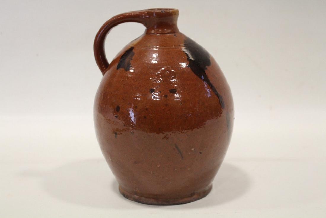 Glazed Redware Manganese Jug Att Porter Pottery Maine (1 of 2)