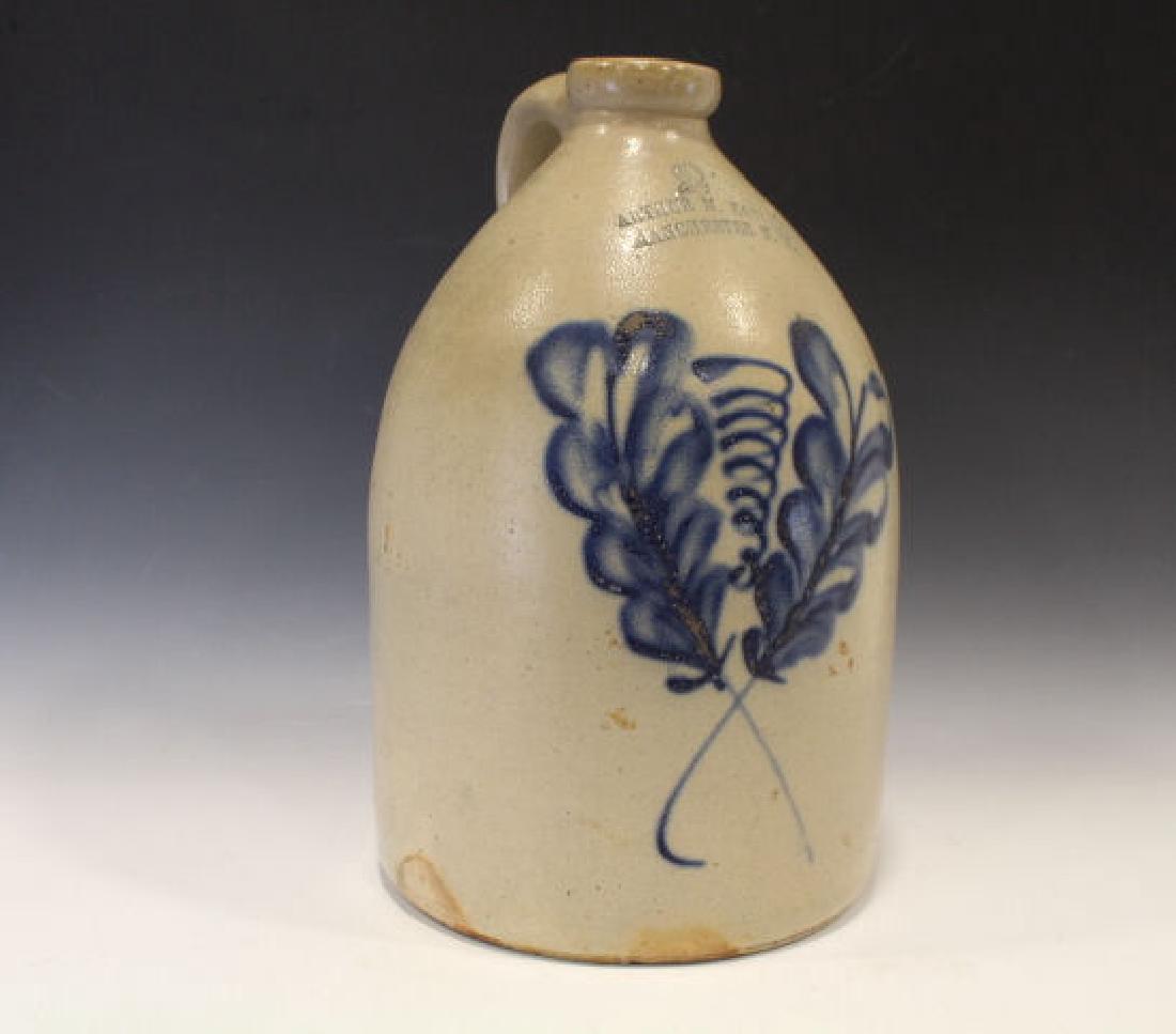 C. 1860-70s Arthur M. Eastman Cobalt Decorated 2 G Jug (1 of 3)