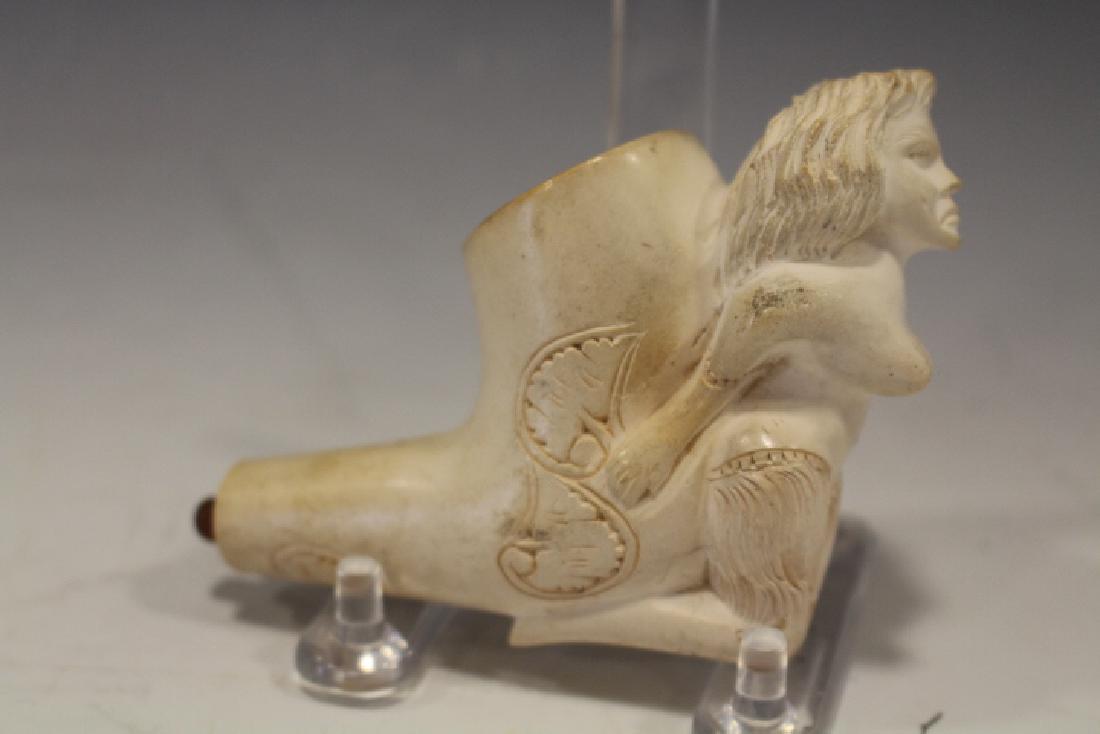 19th C Ship's Figure Mermaid Carved Meerschaum Pipe (1 of 4)