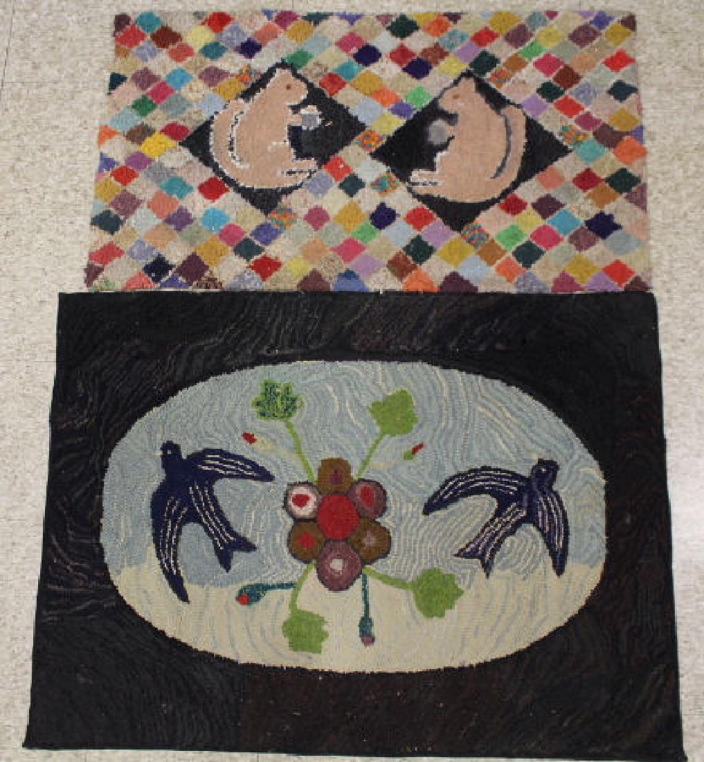 C1900 Hooked Rugs - Squirrels & Birds and Other (1 of 3)