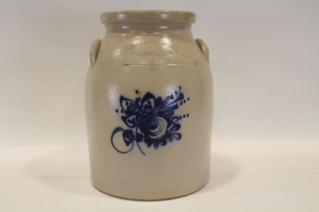 19th C Braman & Gormly Stoneware 3 Gallon Butter Churn (1 of 3)