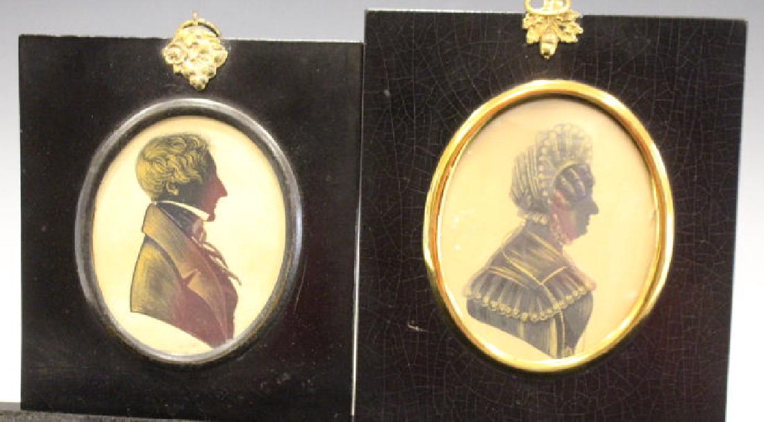 Early 19th C Silhouettes Gentleman & Sarah Cruso (1 of 4)
