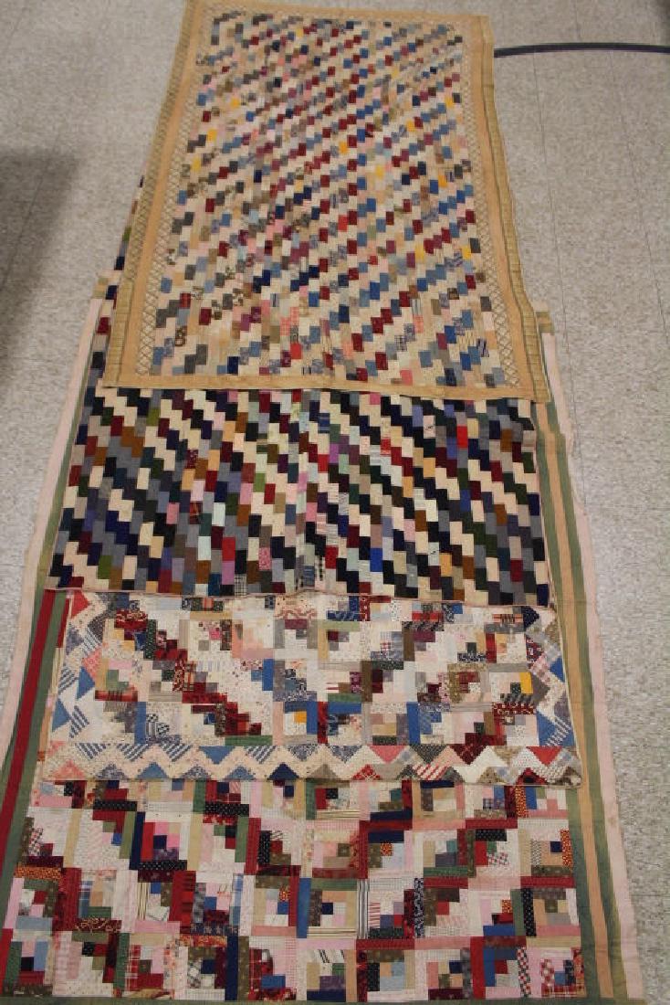 Lot of 4 Circa 19th C Farmhouse Quilts (1 of 5)
