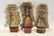 Early 20th C Group of 3 Folk Art Carnival Knock Down
