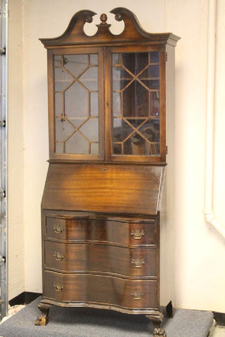 Mahogany Bookcase Secretary Rockford Furniture Co Jan 21