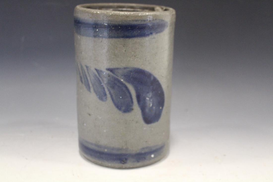 19th C Decorated Stoneware Wax Seal Canning Jar (1 of 2)