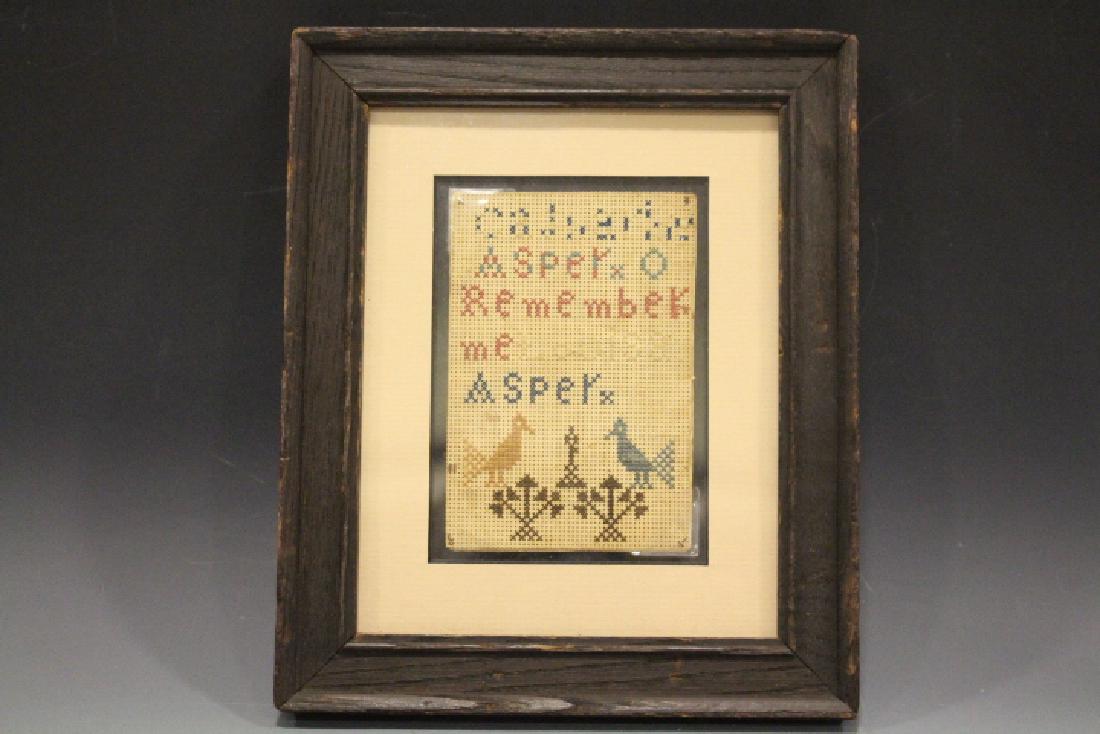 1854 Sampler - Remember Me w/ Provenance on Backside (1 of 3)