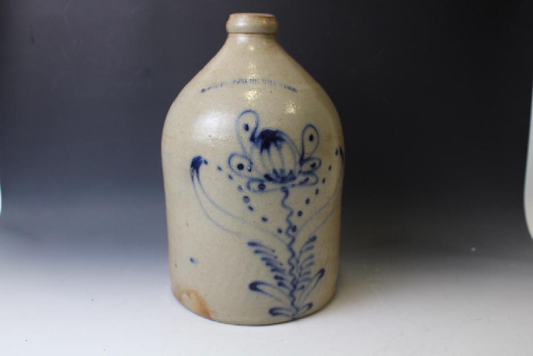 1866-68 N White & Co. Binghamton NY Decorated Jug (1 of 3)